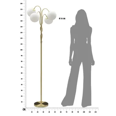 LAMPA STOJĄCA GLAMY 4-ŚWIATŁOWA Ø 54x176 cm